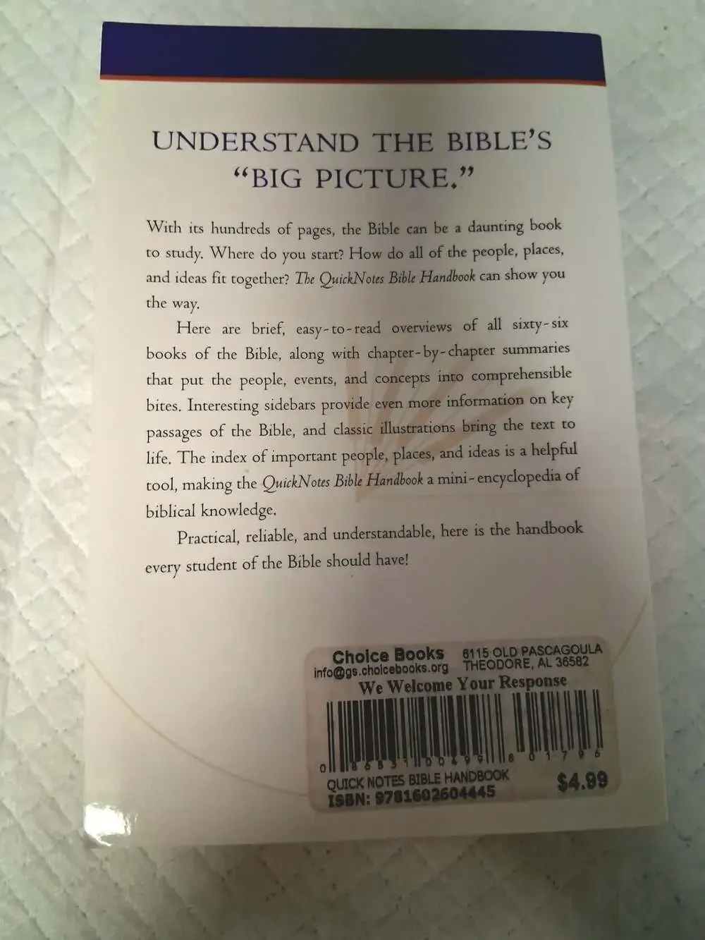 QuickNotes Bible Handbook by George W. Knight